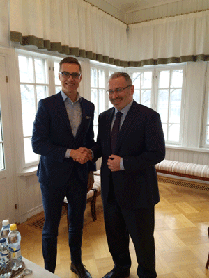 Khodorkovsky meets prime minister of Finland